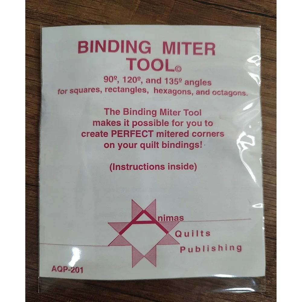Binding Miter Tool Ruler Animas Quilts 90 120 135 Degree Angles Corners AQP-201